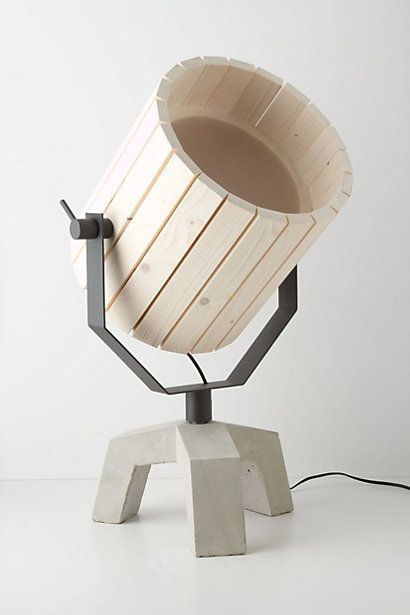 Natural Barrel And Baby Barrel Lamps From Wood And Concrete .