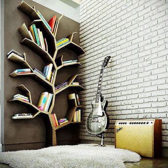Nature inspired bookshelf | Cool bookshelves, Creative bookshelves .