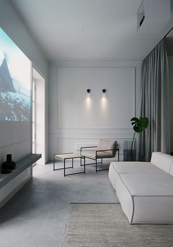 neutral #interior #calm #modern #room #furniture #backdrop .