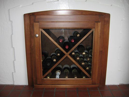 Unused fireplace converted to built-in wine rack. | Yelp | Unused .