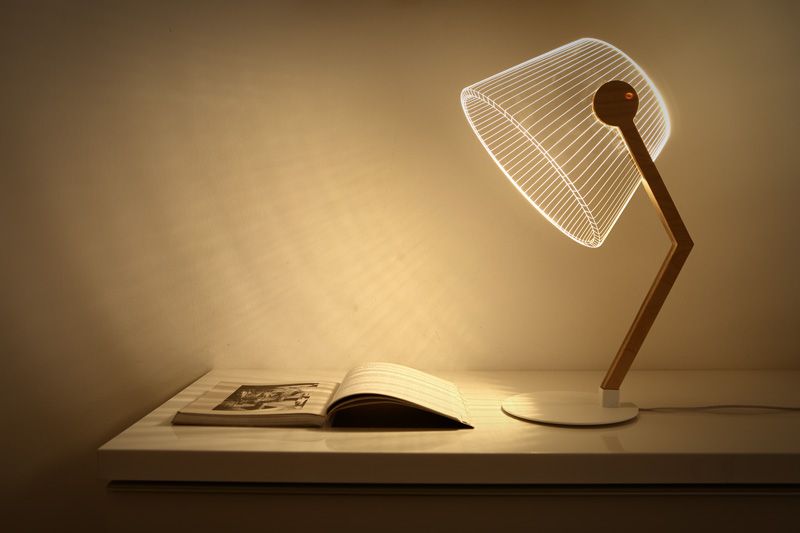 These Lamps Are An Optical Illusion | 3d led lamp, Lamp, Desk la