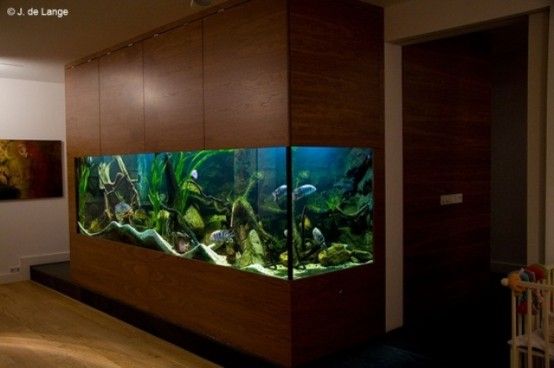 55 Original Aquariums In Home Interiors | Fish tank design .
