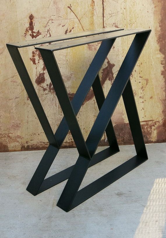 Z Metal Table Legs Set of 2 | Etsy | Metal table legs, Metal table .