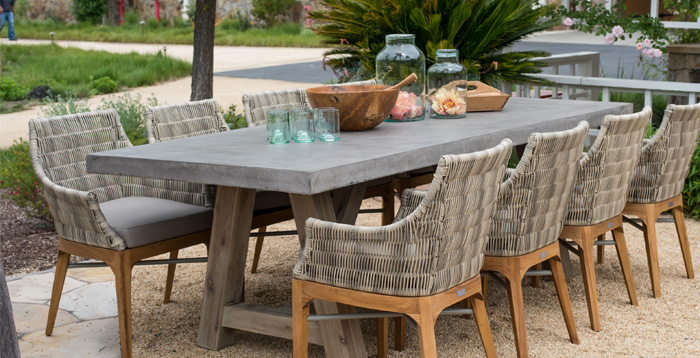Bordeaux Concrete Top Table - Outdoor Furniture | Terra Pat