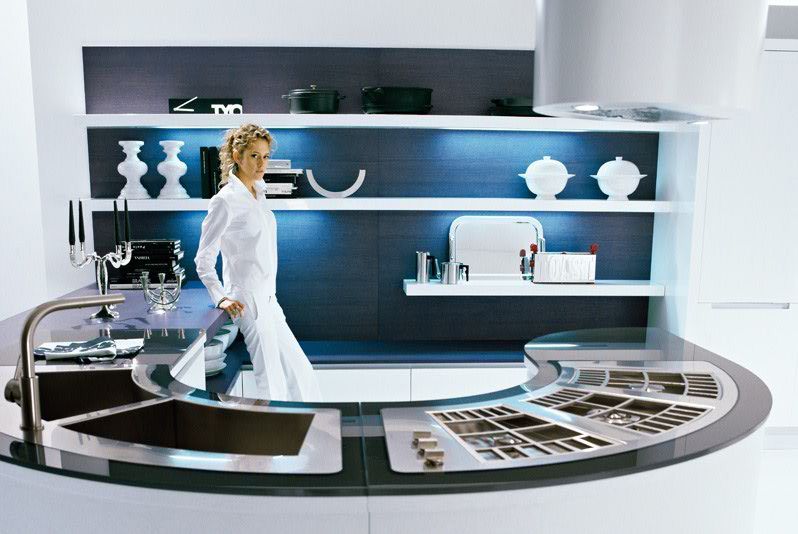 pedini-round-futuristic-kitchen - DigsDigs | Modern kitchen design .