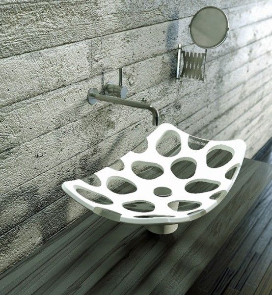 Penta Vessel Sink Of Two Contrasting Materials | Sink design .