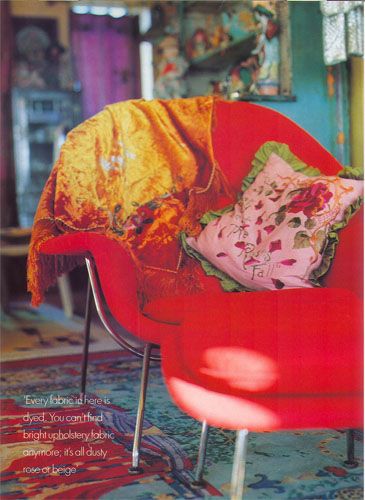 Betsey Johnson's apartment. Red & Turquoise. Sigh! | Betsey .