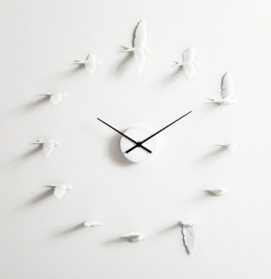 Philosophic And Romantic Flying Swallows Clock | Design, Design de .