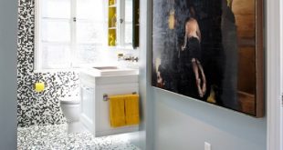 Pixilated Bathroom Design Made With Custom Mosaic Tile - DigsDi