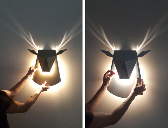 Popup Reindeer Cardboard Light With Shiny Antlers - DigsDi