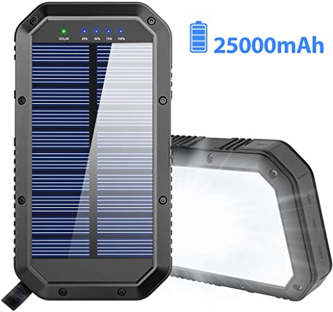Amazon.com: Solar Charger, 25000mAh Battery Solar Power Bank .