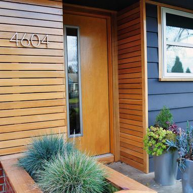Midcentury Wood Slat Exterior Design Ideas, Pictures, Remodel and .