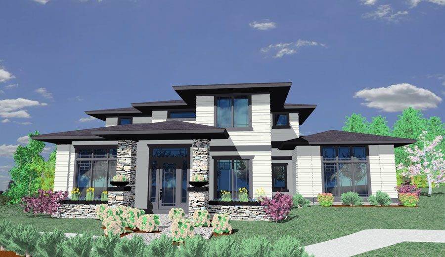 Prairie Style House Plan Architectural Designs - Home Plans .