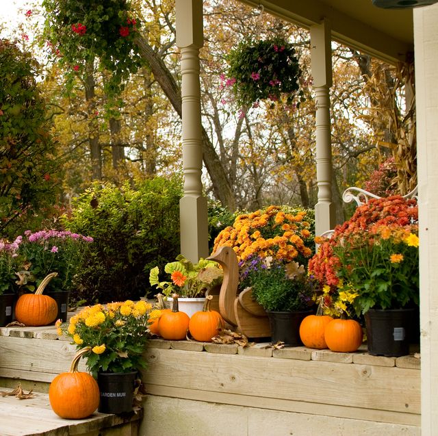 20 Best Fall Porch Ideas - Modern Autumn Front Porch Dec
