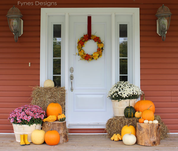 Fall Porch Decorating Ideas | FYNES DESIG