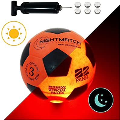 Amazon.com : NIGHTMATCH Light Up LED Kids Soccer Ball - INCL. Ball .