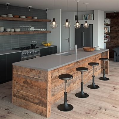 4003 Sleek Concrete™ by Caesarstone | Farmhouse kitchen decor .