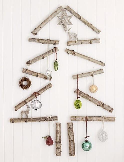 40 DIY Alternative Christmas Trees Adding Fun Wall Decorations to .