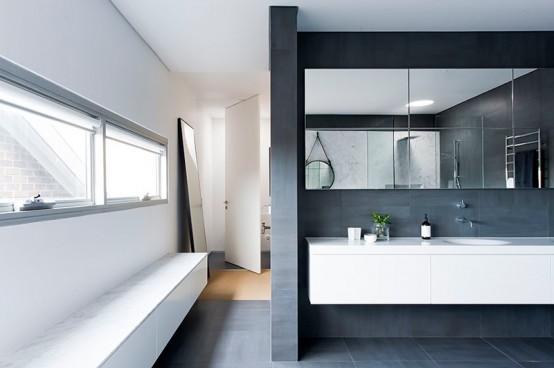 Refined Yet Minimalist Bathroom Design With Greenery - DigsDi