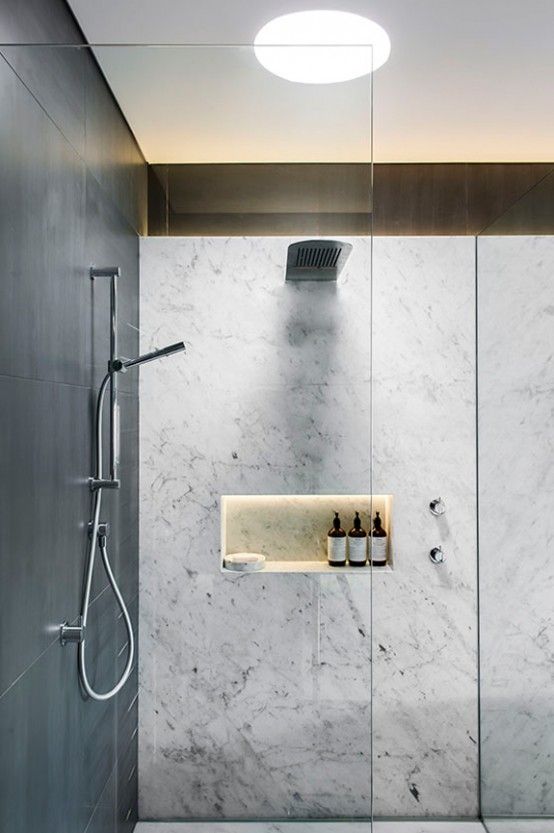 Refined Yet Minimalist Bathroom Design With Greenery | DigsDigs .