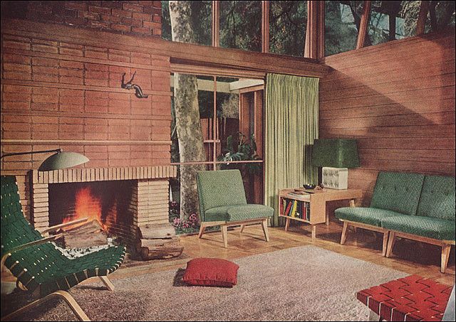 1951 Mid Century Modern Living Room | Mid century modern living .