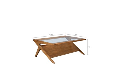 INK+IVY Rocket Coffee Table with Tempered Glass | Living Spac