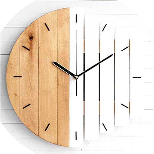 Amazon.com: Silent Xylophone Wooden Wall Clock Modern Design .