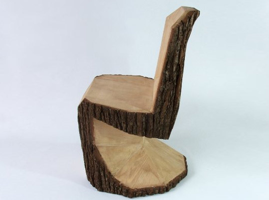 Arbor Chair is a Rustic Interpretation of the Panton Chair Carved .