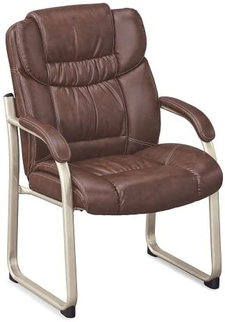 Amazon.com : Morgan Guest Chair Savage Cocoa Faux Leather/Mocha .