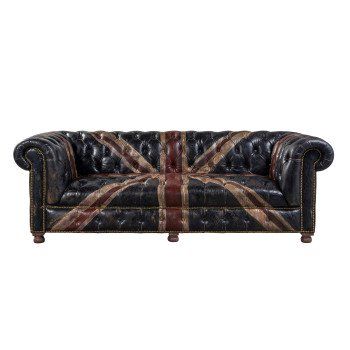Shabby 2 Seater Sofa Savage Leather | Chesterfield, Red velvet .