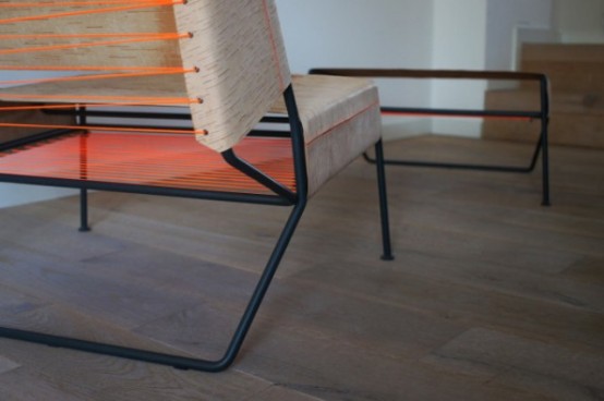 Sibirjak Lounge Chair And Ottoman Made From Birchbark - DigsDi
