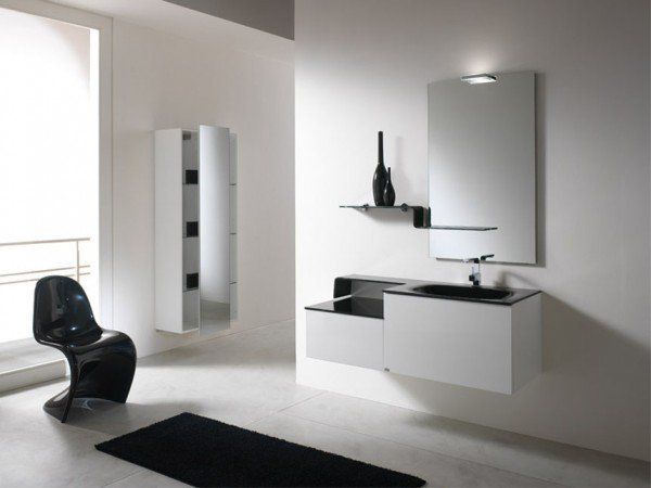 30 Elegant Black & White Colored Bathroom Design Ideas | Modern .