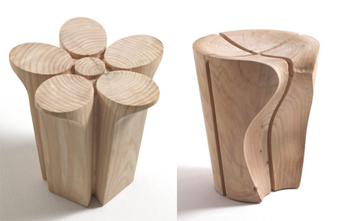 Solid Wood Stools by Karim Rashid for Riva1920 | Ingenious Lo