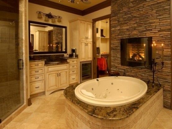 51 Spectacular Bathrooms With Fireplaces | Cozy bathroom, Bathroom .