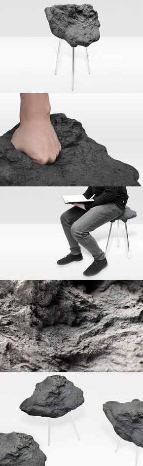Stone Foam Stool by Matthijs Kok, a stool with a hard look, which .