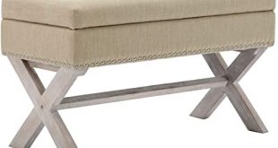 Amazon.com: chairus Fabric Upholstered Storage Entryway Bench, 36 .