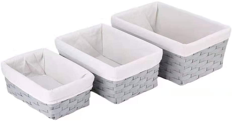 Amazon.com - HOSROOME Handmade Bathroom Storage Baskets Set Shelf .