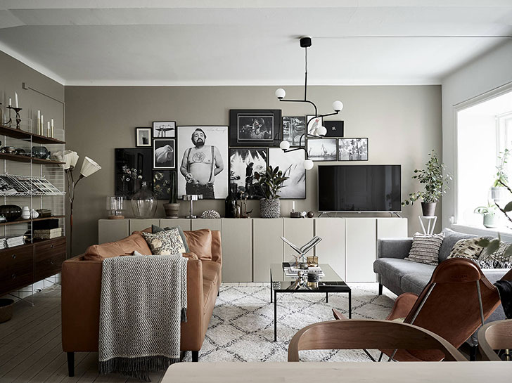 Stylish Scandinavian apartment in warm tones 〛 ◾ Фото ◾Идеи .