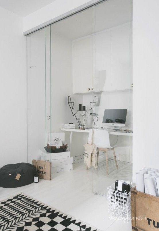 37 Stylish, Super Minimalist Home Office Designs | Home office .