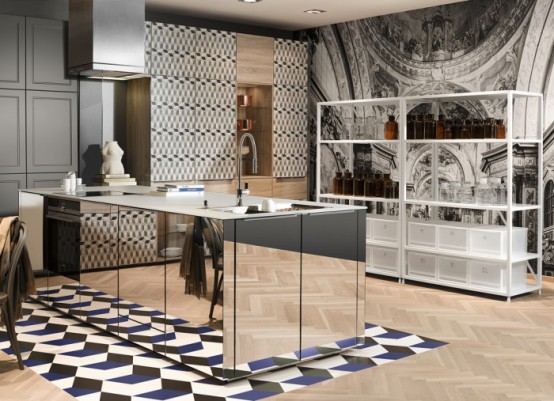 Super Modern Patterned Loft Kitchen Designs By Neo - DigsDi