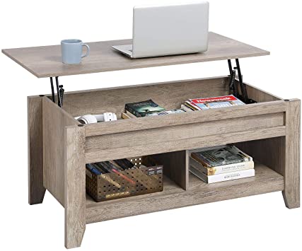 Amazon.com: YAHEETECH Lift Top Coffee Table with Hidden Storage .