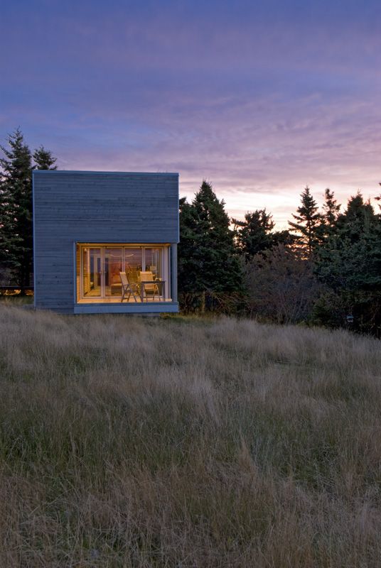 Warm minimalism for serene spa pavilion in Nova Scotia .