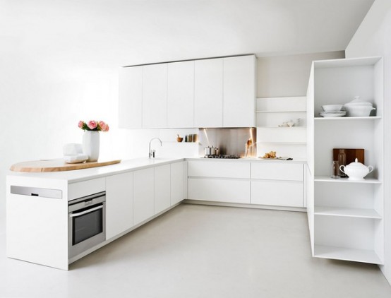 Thoughtful Minimalist White Kitchen For Small Spaces - DigsDi
