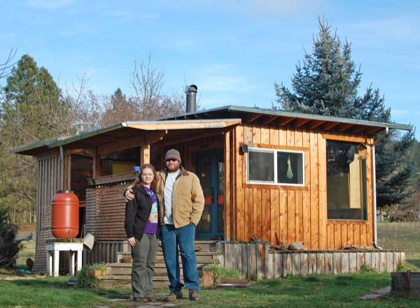 Couple Build DIY Reclaimed Off Grid Tiny Cabin for $