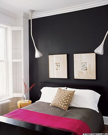 Black paint colors ideas for accent walls | Bedroom design, Home .