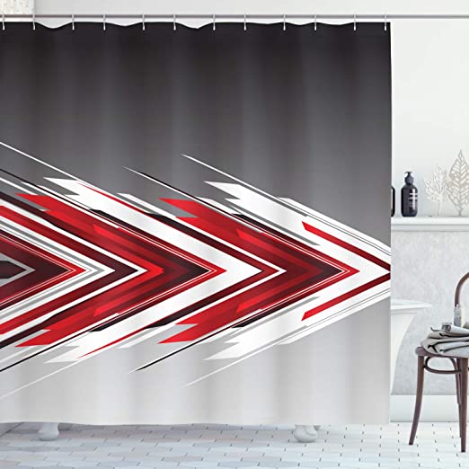 Amazon.com: Ambesonne Arrow Shower Curtain, Futuristic Modern .