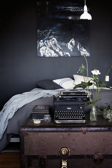 Deep and Dark (With images) | Dark wall, Bedroom black, Home bedro