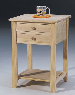 Unfinished Nightstand with 2 Drawers - International Concep