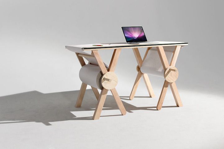 This Desk Features 1,100 Yards of Scrolling Paper to Record Your .
