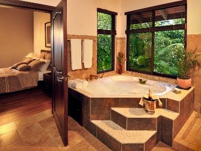 On suite Bathroom with hot tub, shower and toilet | House, House .